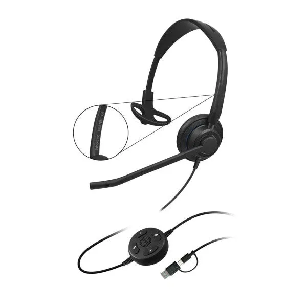 Inbertec UB815M Premium Mono Yapay Zeka Gürültü Engelleyici USB Kulaklık